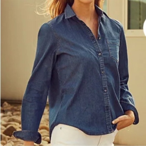 Banana Republic Denim Chambray Button Down Shirt EUC - Picture 1 of 9